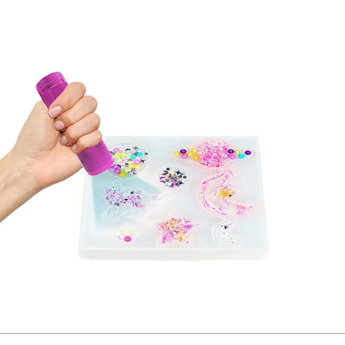 SR110 Gemex Magic Shell Playset เครื่องทำเรซิ่น ฉายUV ทำเครื่องประดับ DIY ของเล่นยอดฮิต ยูวีเรซิ่นแบบแข็ง การทำเครื่อง