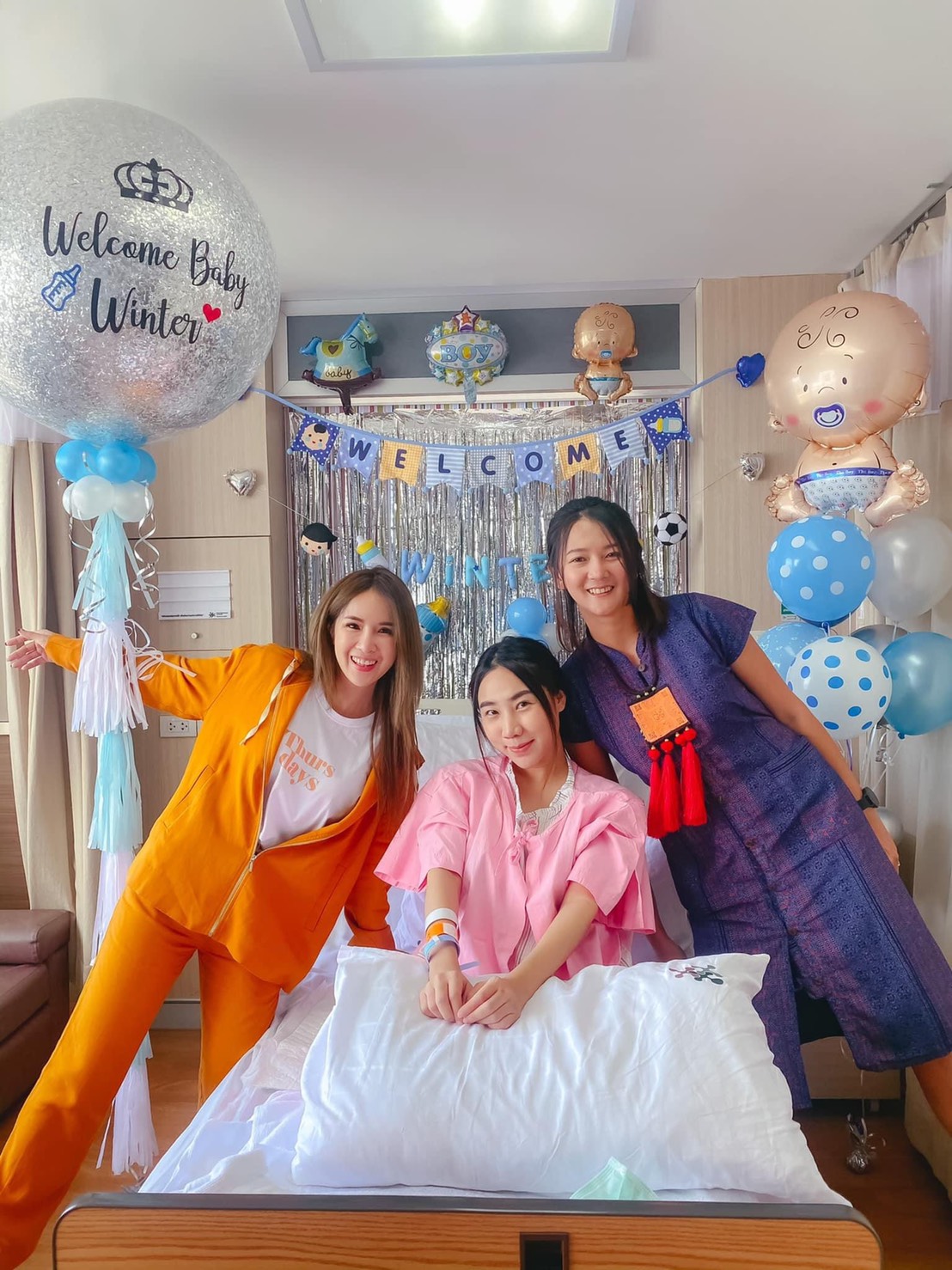 ลูกโป่งคลอดลูกแรกเกิด New Born welcome baby