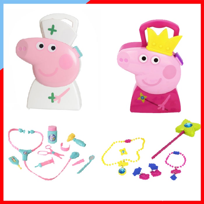 ของเล่น Peppa Pig ชุดของเล่นเซ็ตคุณหมอ,พยาบาล เจ้าหญิง พร้อมอุปกรณ์ครบเซต Princess Jewerly Case ของเล่นเด็ก