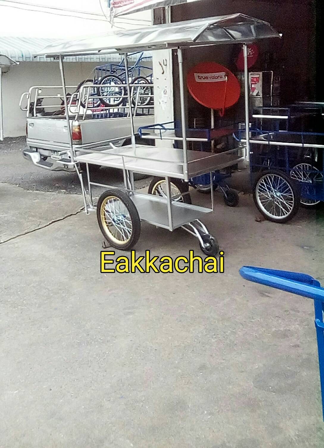รถเข็นหลังคาปูบน145ซม.ล้อ17นิ้วยางมือสอง
