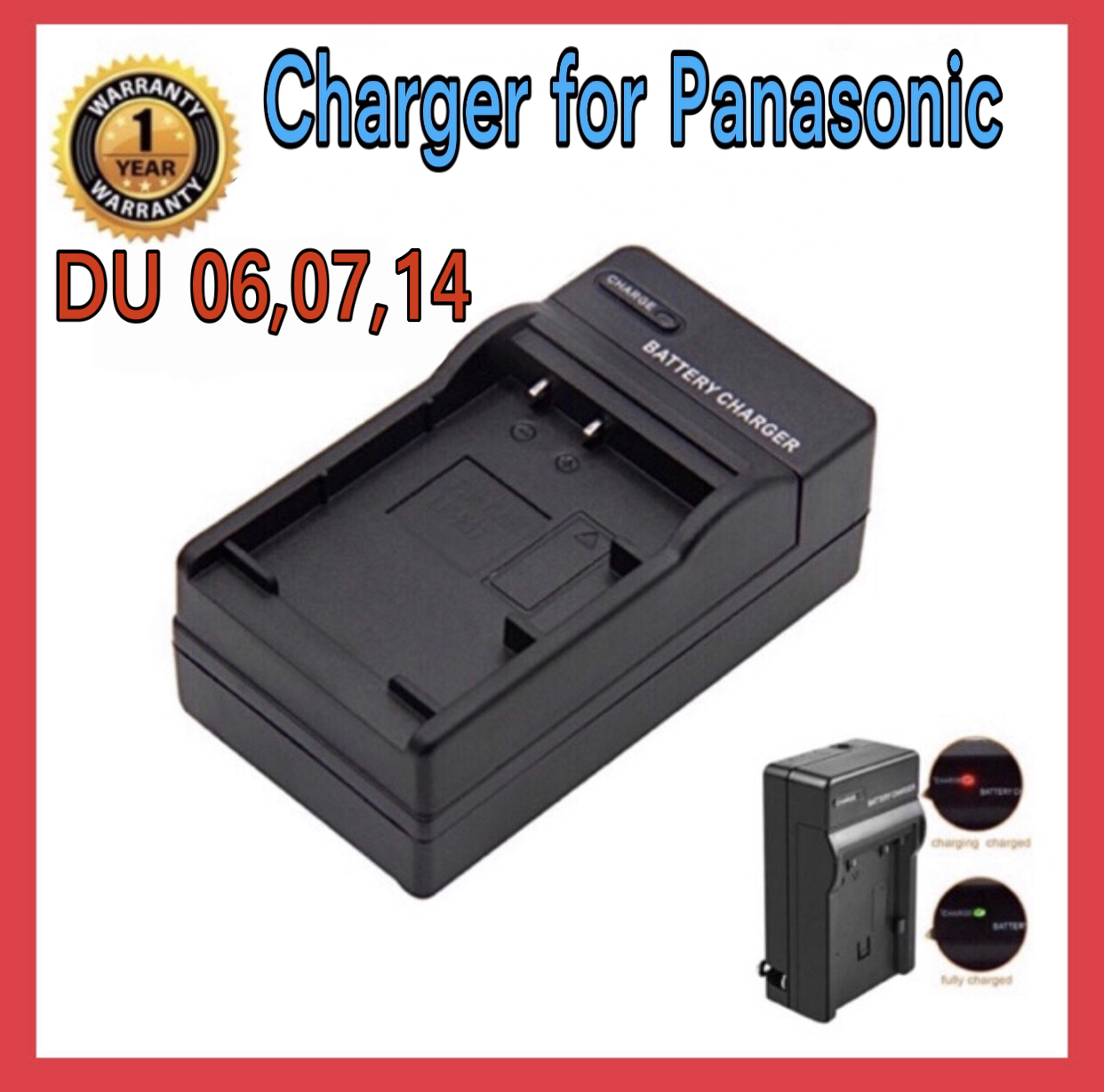 แท่นชาร์จแบตเตอรี่กล้อง พานาโซนิค Panasonic รุ่น DU06,DU07,DU14/Charger Panasonic DU06,DU07,DU14,DU21