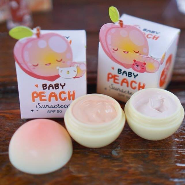 Baby Peach Sunscreen กันแดดลูกพีช ครีมกันแดดเบบี้พีช กันแดดสายแบ๊ว สูตร2 ฉ่ำวาว