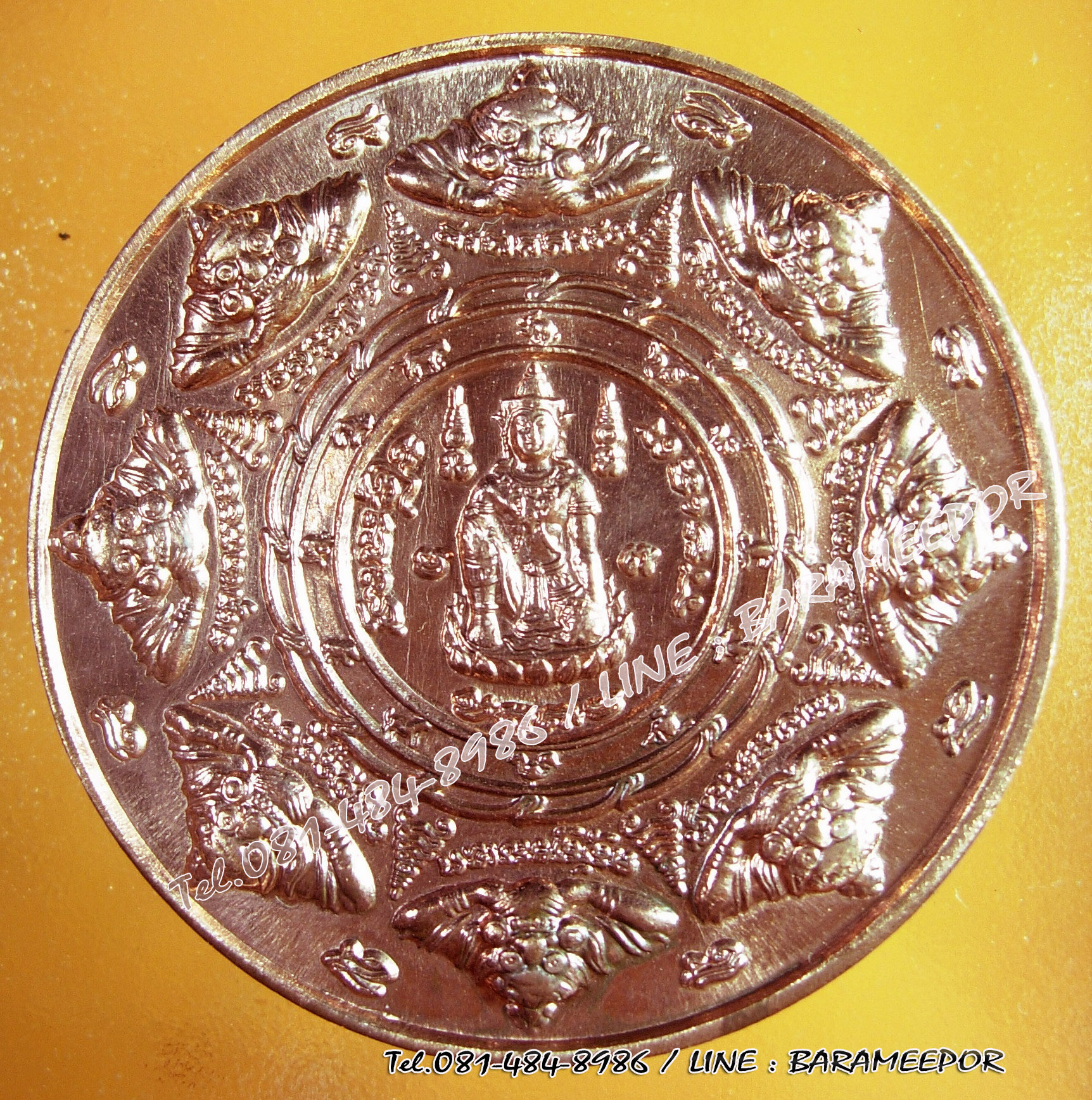 เหรียญกลม ขุนพันธ์ มือปราบสิบทิศ เนื้อเงิน+ทองแดง ขนาด 3.2 ซม. และว่านขาว 5.2 ซม.