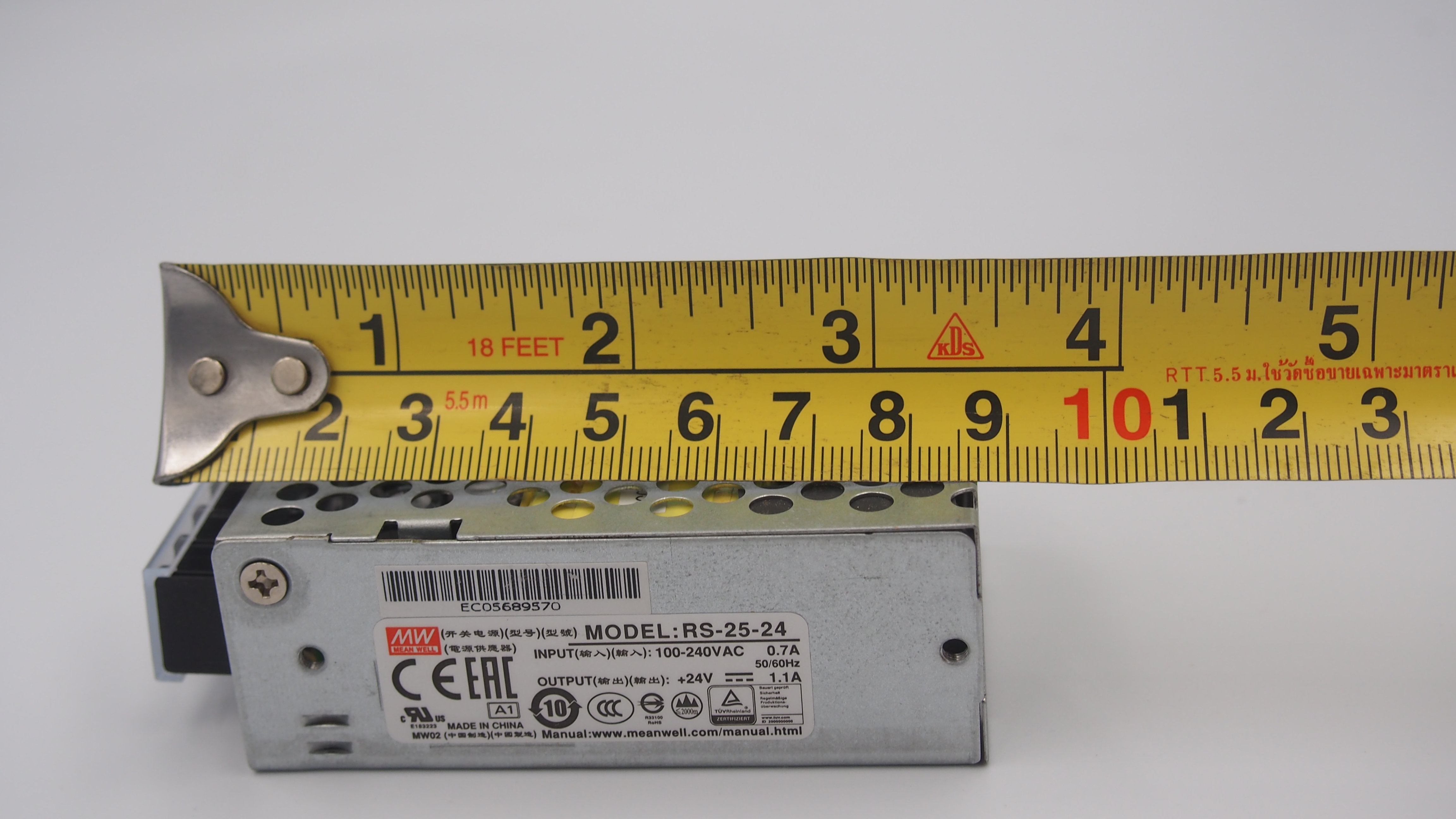 RS-25-24 Meanwell Switching power supply 24VDC 1.1A 25W