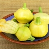 (Whole 1 Oz) ฟักทองจานบินสีเหลือง - Golden bush scallop squash
