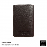 Secret Brown (น้ำตาลเข้ม) - Personal Name Card Holder
