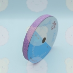 ริบบิ้นพับเหรียญ ระฆัง กากเพชร (ชมพู) ชมพู