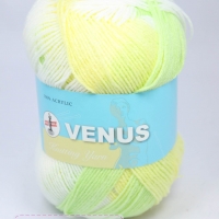 ไหมพรมVenus เส้นเล็ก 4ply สีเหลือบ