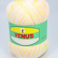 ไหมพรมVenus เส้นเล็ก 4ply สีเหลือบ