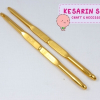 เข็มโครเชต์ สีทอง 2 หัว