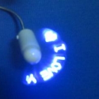 พัดลมข้อความพร้อมสายเปลี่ยนข้อความ แบบUSB สีน้ำเงิน