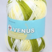 ไหมพรมVenus เส้นเล็ก 4ply สีเหลือบ
