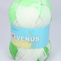 ไหมพรมVenus เส้นเล็ก 4ply สีเหลือบ