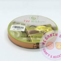 ริบบิ้นพับเหรียญ TW สีพื้น สีส้ม