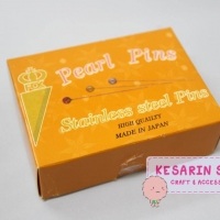 เข็มหมุดหัวมุก ตราช้าง (Pearl Pins) สีเหลืองทอง