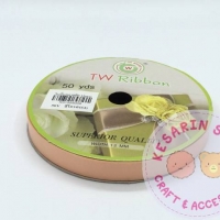 ริบบิ้นพับเหรียญ TW สีพื้น สีโอรส