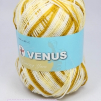 ไหมพรมVenus เส้นเล็ก 4ply สีเหลือบ