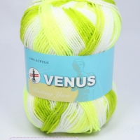 ไหมพรมVenus เส้นเล็ก 4ply สีเหลือบ