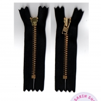 ซิปทองเหลือง YKK 4นิ้ว (ถอดไม่ได้) สีดำ ฟันเบอร์ 3