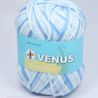 ไหมพรมVenus เส้นเล็ก 4ply สีเหลือบ