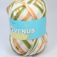 ไหมพรมVenus เส้นเล็ก 4ply สีเหลือบ