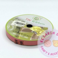 ริบบิ้นพับเหรียญ TW สีพื้น สีแดง