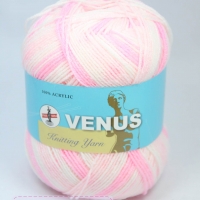 ไหมพรมVenus เส้นเล็ก 4ply สีเหลือบ