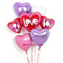 ลูกโป่งหัวใจฟอย บอกรัก