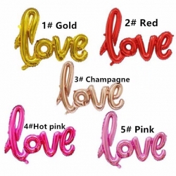 ลูกโป่งฟอยหัวใจ LOVE เลือกสี