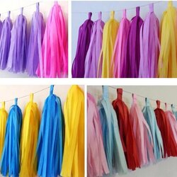 พู่ลูกโป่ง พู่กระดาษลูกโป่ง 1แพ็ค มี 10 ชั้น