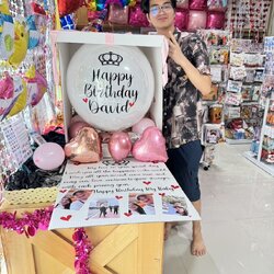 กล่องเซอร์ไพรส์ลูกโป่ง ขนาดใหญ่ พร้อมลูกโป่งฟอยล์ สำหรับทุกโอกาส