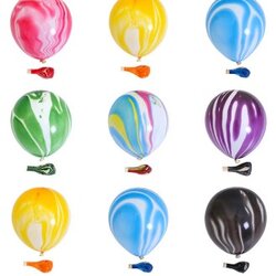 ลูกโป่งลายน้ำ ลูกโปป่งลายหินอ่อน ราคาต่อใบ