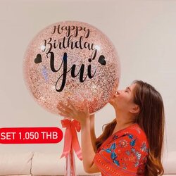 ลูกโป่งกิตเตอร์ พู่ชั้น เพิ่มข้อความได้ วันเกิด แสดงความยินดี วันครบรอบ💕