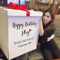 กล่องเซอร์ไพส์ (กล่องเปล่า ไม่มีข้อความ) ขนาดใหญ่ L ฟรีโบว์