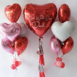 ลูกโป่งหัวใจสีแดง ของขวัญวาเลนไทน์ Valentine's balloon ไม่รวมข้อความ