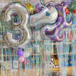 ลูกโป่งตัวเลข และน้องม้ายูนิคอร์น