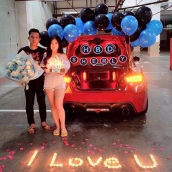 ลูกโป่งท้ายรถ หลังรถ ballooncar