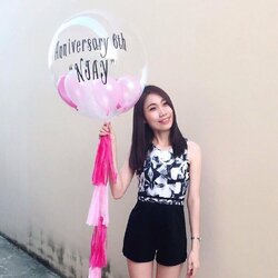 ลูกโป่งเขียนชื่อ วันเกิด พู่ยาว