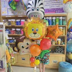 ลูกโป่งสัตว์ ลูกโป่งยีราฟ ช่อใหญ่ ขนาดจัมโบ้