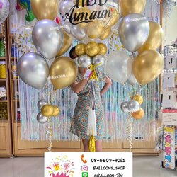 ลูกโป่งจัมโบ้พร้อมช่อลูกโป่ง ลูกโป่งวันเกิด