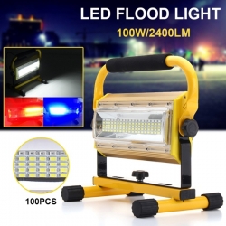 โคมไฟเอนกประสงค์ LED Floodlight rechargeable 100W