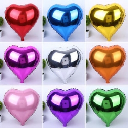 ลูกโป่งฟอยล์-หัวใจ-heart-shape-foil-balloons 18 นิ้ว