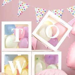 กล่องลูกโป่งสีขาว กล่องเซอร์ไพส์ 1กล่อง