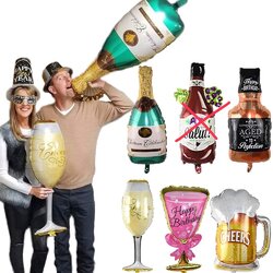 ลูกโป่งแชมเปญ ลูกโป่งเบียร ลูกโป่งแก้วไวท์ ขวดไวท์