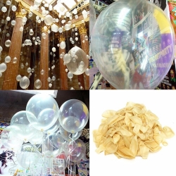 ลูกโป่งสีใส 10 ใบ 12 นิ้ว