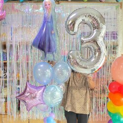 ลูกโป่งเจ้าหญิงแอนนา เอลซ่า พร้อมตัวเลขจัมโบ้ 40 นิ้ว