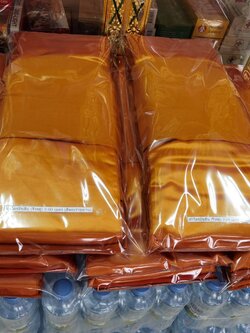 ผ้าไตรมิชลิน (จีวรคู่) 2.00 เมตร *ไม่มียี่ห้อ บรรจุถุงแก้วใส