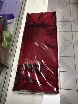 ผ้าไตรไหมไทยแท้ 100% (สีกรักแดงครูบา) *สินค้าคุณภาพ งานเย็บ 9 ขันธ์