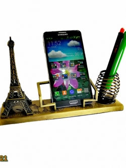01821-โมเดลหอไอเฟล 13ซม พร้อมที่ใส่นามบัตร/โทรศัพท์และปากกา - ฟรีค่าส่ง