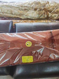 ผ้าไตรไหมไทยแท้ ทอเครื่อง เย็บ 9 ขันธ์ ตะเข็บคู่ ไซน์พิเศษ 2.20*3.20 เมตร สีวัดป่าแก่นบวร (ธรรมยุติ)